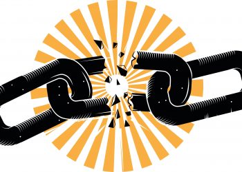 broken link building with sun in background